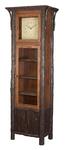 Rustic Wood Grandfather Clock with Shelves